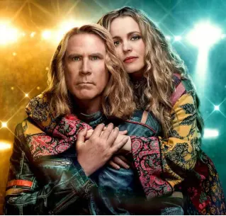  ??  ?? Will Ferrell and Rachel McAdams play Icelandic duo in the Eurovision send up