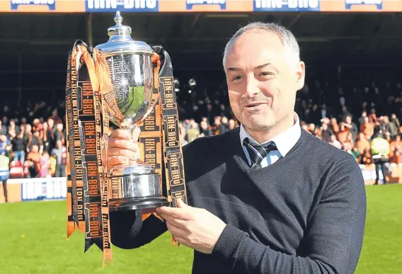  ??  ?? Ray McKinnon joins an esteemed list of United fans to have guided the club to success, and admits his pride for his players is paramount.