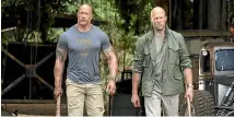  ??  ?? Hobbs and Shaw is a movie just made for Dwayne Johnson and Jason Statham.