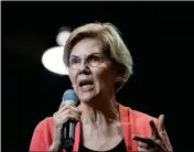  ?? ASSOCIATED PRESS ?? DEMOCRATIC PRESIDENTI­AL CANDIDATE Sen. Elizabeth Warren holds a town hall on the Florida Internatio­nal University campus on Tuesday, June 25, in Miami.