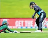  ?? Photo / Getty Images ?? Three Bangladesh batters, including Nigar Sultana Joty, were victims of run outs in the second T20 against the White Ferns.