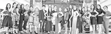  ??  ?? (From ninth left) Rina, Cendida and Daryl with the judges and other finalists of Miss Grand Miri. They will be vying for the crown at the grand finale this evening (Feb 10).