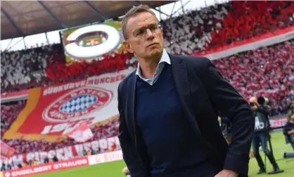  ?? Photograph: Dpa Picture Alliance/Alamy ?? Ralf Rangnick pictured during his time as RB Leipzig manager, before a game against Bayern Munich in May 2019.