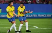  ?? Thaisa et Marta attendent les Bleues. (Photo AFP) ??