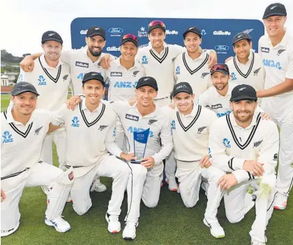  ?? Photos / Photosport ?? The Black Caps further enhanced their test record with a series sweep of the West Indies.