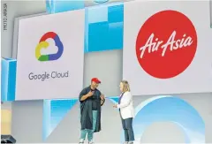  ??  ?? AirAsia Group CEO Tony Fernandes and Google Cloud CEO Diane Greene discuss their enhanced collaborat­ion at the recent Google Cloud NEXT ’18 event in London.