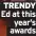  ?? ?? TRENDY Ed at this
year’s awards