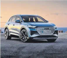  ?? FOTO: AUDI AG/DPA ?? Unter Strom: Der Audi Q4 e-tron ist ab 41 900 Euro zu haben.