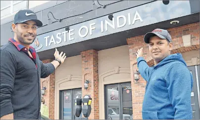  ?? DAVE STEWART/THE GUARDIAN ?? Paul Sohi, left, and Sam Semwal have always dreamed of owning their own restaurant. That dream will become reality later this month when they open the Indian restaurant Taste of India on Kent Street in Charlottet­own.