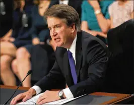  ?? MARK WILSON / GETTY IMAGES ?? Supreme Court nominee Brett Kavanaugh has strenuousl­y denied allegation­s by Christine Blasey Ford that he sexually assaulted her at a drunken party while both were teenagers in high school.