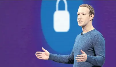  ?? MARCIO JOSE SANCHEZ THE ASSOCIATED PRESS FILE PHOTO ?? Facebook CEO Mark Zuckerberg wants his company to be an indispensa­ble enhancemen­t to everyday living, writes Navneet Alang.