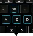  ??  ?? Acer designed the WASD keys to stand out.