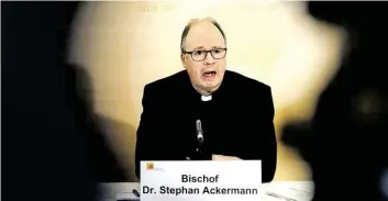  ?? DPA-BILD: OPPITZ ?? Bischof Stephan Ackermann kann in Lingen nicht viel Neues verkünden.