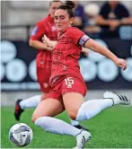  ?? ?? Emily Owen converted a penalty for Cheltenham Town Ladies