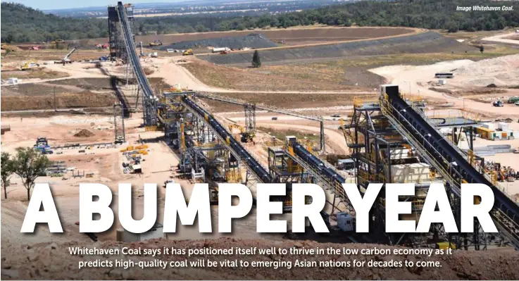  ?? ImageWhite­havenCoal. ?? Whitehaven Coal will transition from five mines producing about 23mtpa to four mines producing 40mt over the next decade.