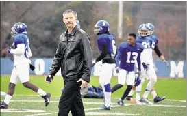  ?? NIKKI BOERTMAN/THE COMMERCIAL APPEAL ?? Universit y of Memphis head football coach Mike Norvell will face a rugged schedule in his first sea son with the Tigers. Memphis will play seven home games and five road games.