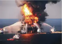  ?? U.S. Coast Guard file ?? This year, BP expects to pay $3 billion in economiclo­ss claims by Gulf Coast business owners affected by the 2010 Deepwater Horizon blowout.