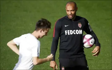  ?? (Photo Jean-François Ottonello) ?? Thierry Henry pourra compter sur le retour d’Aleksandr Golovin contre Caen.