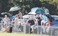  ??  ?? The crowd at yesterday’s rugby league gala day.