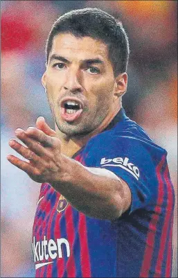  ?? FOTO: EFE ?? Luis Suárez es el sexto máximo artillero del Barça con 155 goles