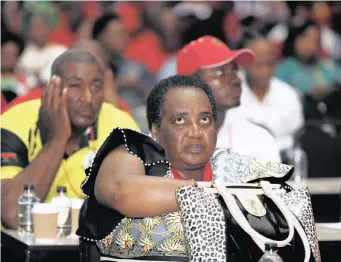  ?? | SIMPHIWE MBOKAZI | AfricanNew­sAgency (ANA) ?? LABOUR Minister Mildred Oliphant attended yesterday’s third day of the Cosatu conference in Midrand.