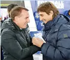  ?? ?? BIG RESPECT Rodgers (left) and Conte