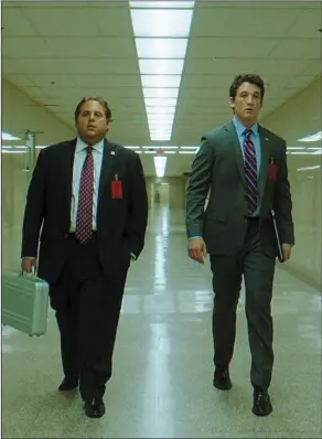  ??  ?? Jonah Hill as Efraim Diveroli and Miles Teller as David Packouz in War Dogs.