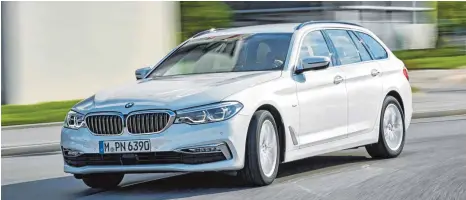  ?? FOTO: BMW ?? Der neue 5er Touring rollt im Juni in den Handel. Mindestens 47 700 Euro kostet der elegante Praktiker.