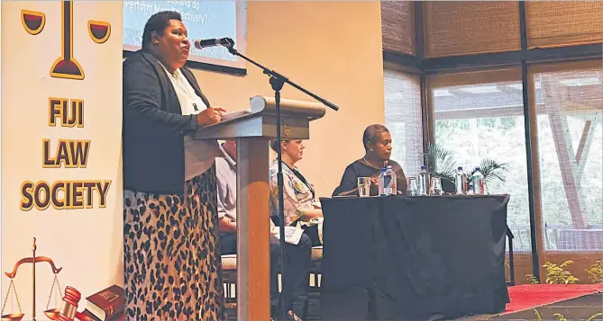  ?? Picture: SUPPLIED ?? The 2024 Fiji Law Society Convention where the legal implicatio­ns of tech and AI were discussed extensivel­y.