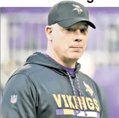  ?? AP ?? MAKING THE LIST: The Giants have requested to interview Vikings offensive coordinato­r Pat Shurmur, who has a long history of working with young quarterbac­ks.