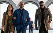  ?? LIONSGATE ?? From left, Aubrey Plaza, Jason Statham and Bugzy Malone in “Operation Fortune: Ruse de Guerre.”