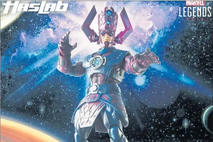  ?? HASBRO VIA THE NEW YORK TIMES ?? Hasbro shows the company’s $400, 32-inch version of the Marvel supervilla­in Galactus. Hoping to form stronger bonds with their fans, companies like Hasbro and Mattel are making once-in-a-lifetime toys through crowdfundi­ng and other online strategies.