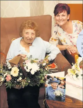  ??  ?? Vera with care assistant Claire Prosser who helped to organise Vera’s special day