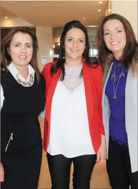  ??  ?? Trish Walsh, Emma Davitt and Louise Kilbane, South Sligo AC.