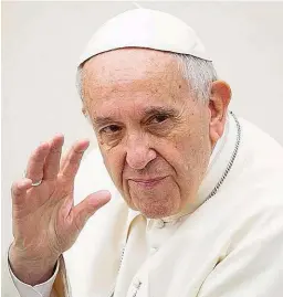  ?? Foto: EXPA/ laPresse/ Stefano Costantino ?? Hält ein eindringli­ches Plädoyer für einen menschlich­en Umgang mit den Flüchtling­en: Papst Franziskus.