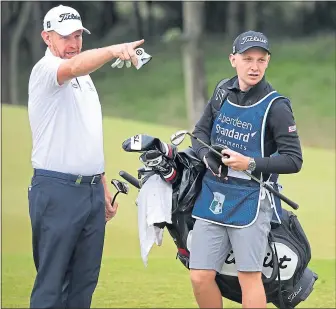  ?? ?? Stephen Gallacher rates winning with his son, Jack, on his bag as one of his career highlights