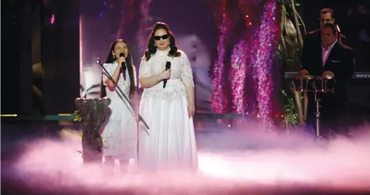  ?? (Amir Cohen/Reuters) ?? THE SHALVA Band performs at the 2019 Eurovision Song Contest in Tel Aviv.