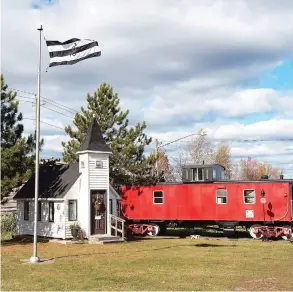  ?? ANDREW VAUGHAN / THE CANADIAN PRESS ?? A straight-pride flag, which was approved by the village council of Chipman, N.B., was taken down after drawing criticism from some residents.