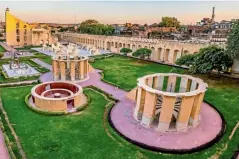  ??  ?? Astronomic­al instrument­s at Jantar Mantar Observator­y in Jaipur, India, were world famous in their day.