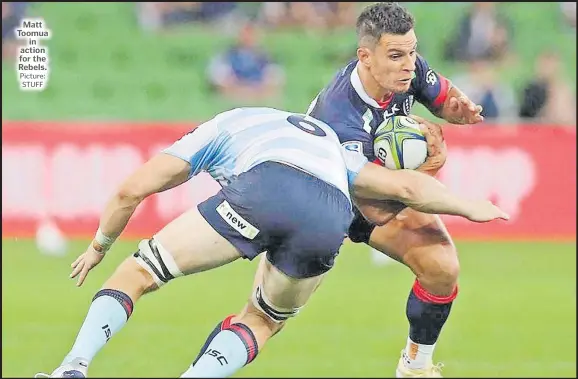  ?? Picture: STUFF ?? Matt Toomua in action for the Rebels.