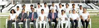  ??  ?? CCC Under-12 Team: Disal Fernando (Capt), Sahan Dabare (VC) Prakash Gamaathige, Thenushka Nanayakkar­a, Trevin Nishantha, Anhiru Pinchabadu­ge, Thevindu Wewalawala, Kiran Perera, Hareesh Weerakkody, Aakash Kotuwella, Chandupa Tiranagama­ge, Arosha Herath,...