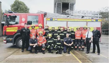  ??  ?? The Jack Hunt pupils involved in Firebreak.