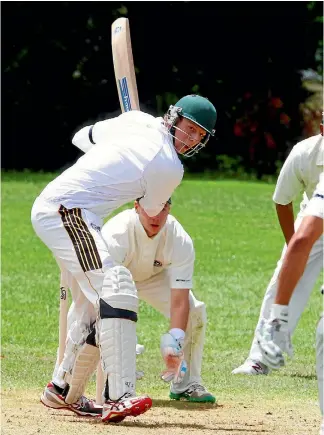  ?? MARK TAYLOR/FAIRFAX NZ ?? Hayden Cargo was the hero for Melville, hitting a last-ball six against Fraser-Tech to get his side into the Howden Cup final.