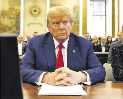  ?? PETER FOLEY / EFE ?? Donald Trump, el pasado 11 de enero en la Corte Suprema de Nueva York.