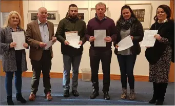  ??  ?? Lisa Mellor (SNAP) Joe Bonnar (Meath Co Councillor) Robert Purfield (SNAP) Alan Tobin (Meath Co Councillor) Fiona Lynam (SNAP) Suzanne Jamal (Meath Co Councilor)