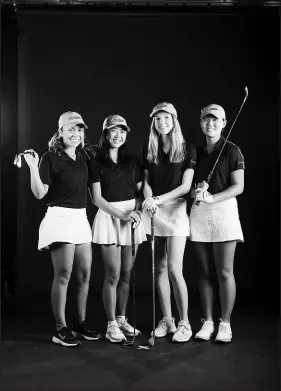  ?? PHOTOS BY WADE VANDERVORT ?? The Coronado girls golf team, from left, Brynn Kort, Joanne Lee, Brooke Sodetz and Hayoung Lee, is the Team of the Year recipient.