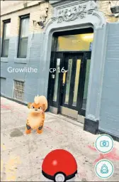  ??  ?? CRESTON AVENUE, BRONX: Pokémon Growlithe appeared in front of the apartment building of a registered Level 2 sex offender.