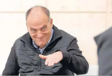  ?? MARILÚ BÁEZ ?? Javier Tebas da explicacio­nes durante una comparecen­cia pública.