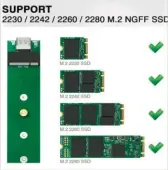  ??  ?? ▲ Trois longueurs de SSD au format M2 ou NVME. Vérifiez la concordanc­e.