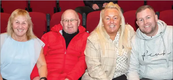  ??  ?? Margaret and Brendan Byrne with Wendy and Mick Brady at the recent Richie Sadlier event at the Mermaid, Bray.